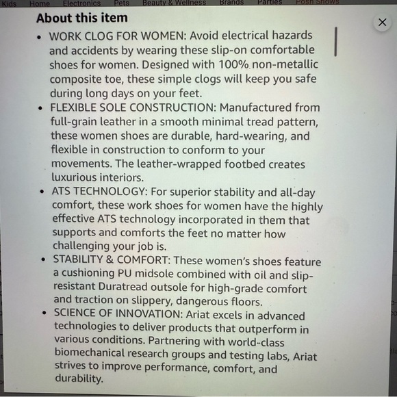 Ariat woman’s expert women’s safety clog Sd composite toe shoes black size 8 - Picture 14 of 14